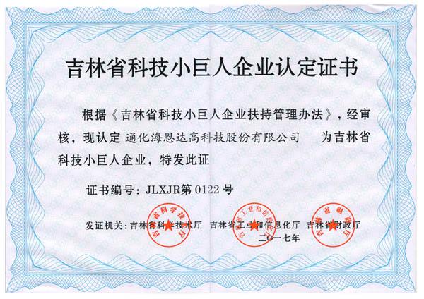 吉林省科技小巨人企业